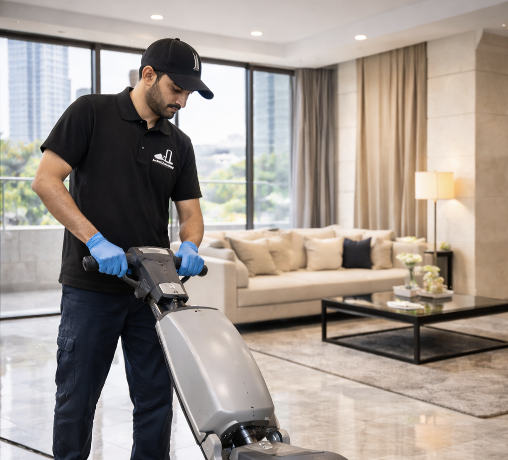 floor scrubbing machine cleaning