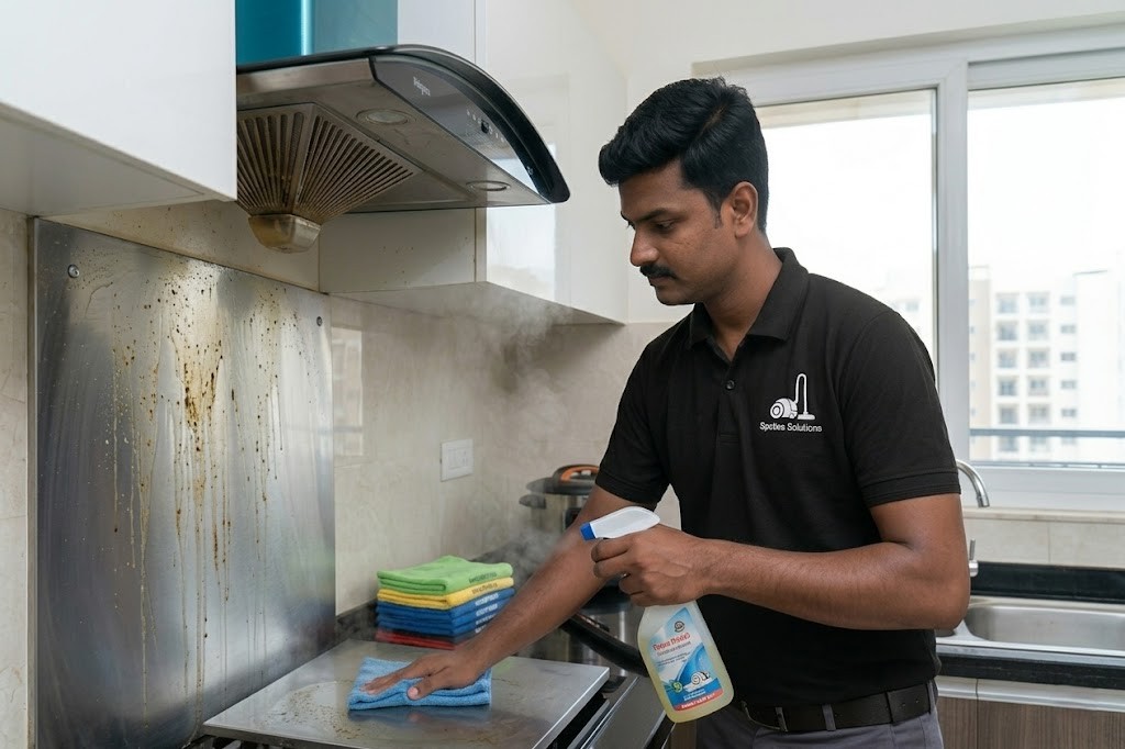 Professional kitchen degreasing